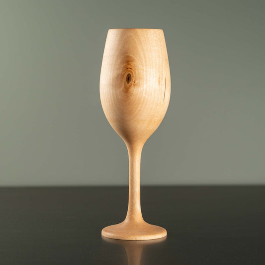 Wooden wineglass decoration